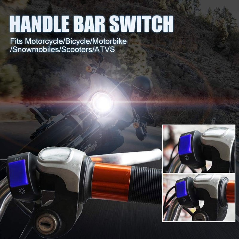 YnGia 7/8 inch Motorcycle Handlebar Switch, Universal Handlebar Toggle Switch