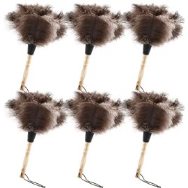 Retractable Feather Duster Ostrich Feathers Anti-Static Reusable Eco-Friendly Handheld Cleaning for Keyboard Home Car Officecolor: Style C - 6 Pcs