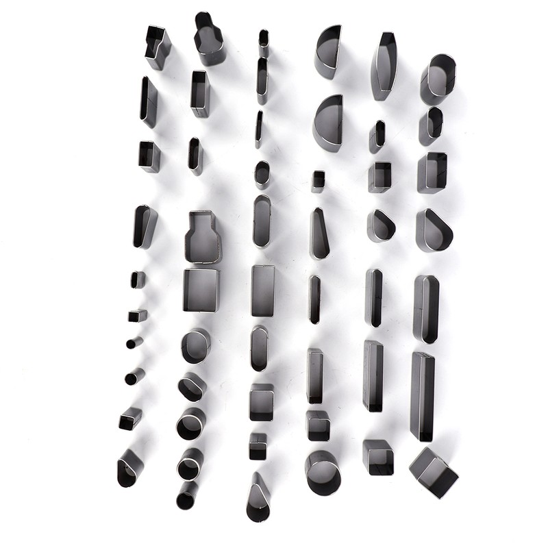 52Pcs Hollow Cuttter Multi Shape Oval Round Square Hole Punch