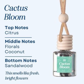 Scented Car Air Freshener - Long Lasting Car Diffuser - Last 60+ Days:_Cactus Bloom