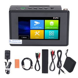 5 in 1 IP Camera Tester Analog HD Video Monitor Network Cable Monitoring Testing Kit 100‑240V EU Plug
