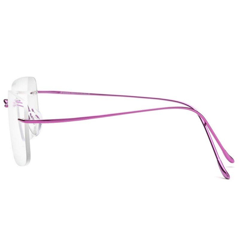 FONEX Titanium Glasses Frame,Rimless Frameless Optical Eyewear Eyeglasses for Men