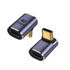 GELRHONR Right Angle USB C Adapter,40Gbps Type-C Male to Female