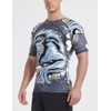 LAFROI CLY08D Men's Short-Sleeved Compression Shirt UPF 50+ Rash Guard,