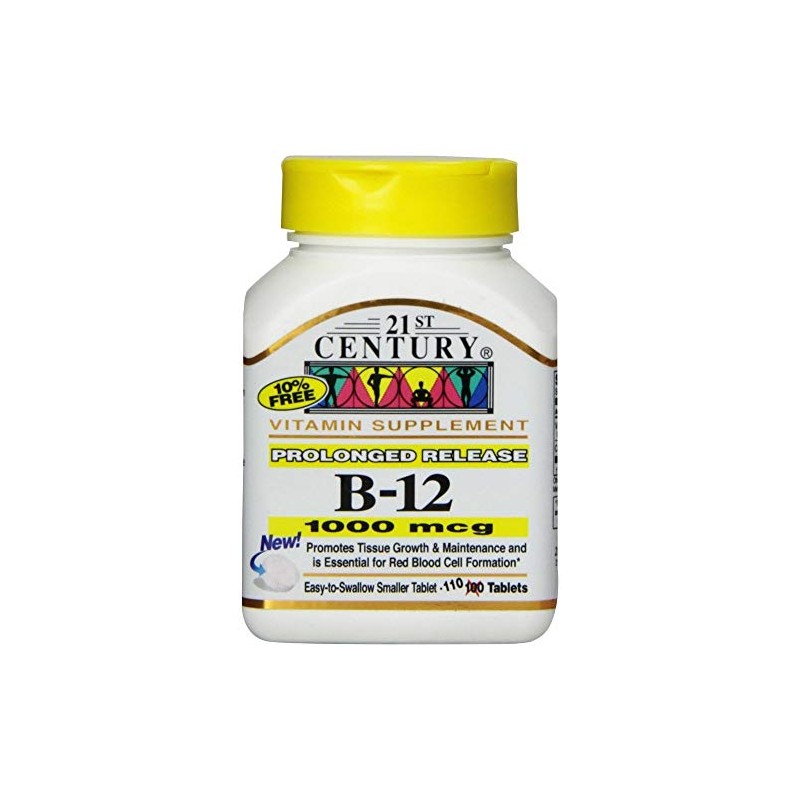 21st Century B-12 1000Mcg Prolonged Release Tablets 110 Count (5