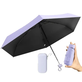 Folding Parasol, For Rain or Shine, Lightweight, Compact, UV Protection, UPF Highest Rank 50+, Light Blocking, Heat Blocking, Folding Umbrella, Small, Men's Parasol, 7. Lavender