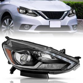TUSDAR Projector Headlight Assembly Compatible with 2016-2019 Nissan Sentra SL SR Headlamp with DRL Passenger Right Side RH