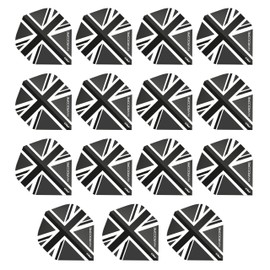 RED DRAGON Hardcore XT Black Union Jack Extra Thick Standard Dart Flights - 5 sets Per Pack (15 Dart Flights in total)