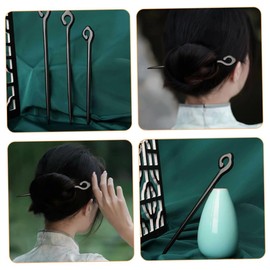 NOLITOY Ebony Hairpin Hair Clips Hair Stick for Women Antler Hair Stick Women Hair Stick Chinese Hair Chopstick Chinese Hair Accessories Vintage Decor Hair Pins Chopsticks for Hair Black