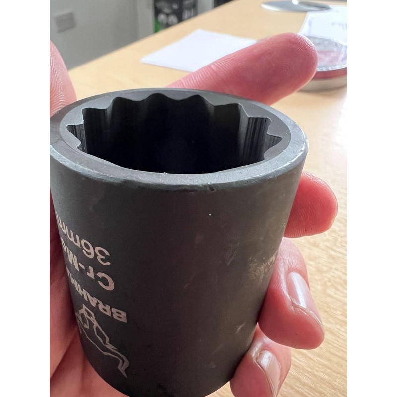 36mm Deep Impact Socket 1/2" Drive Bi Hex Long Reach