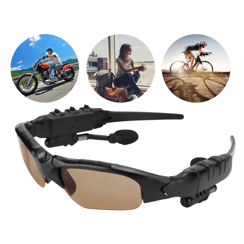 Bluetooth 5.0 Sunglasses Solar Power Wireless Glasses Headphone Headset Stereo