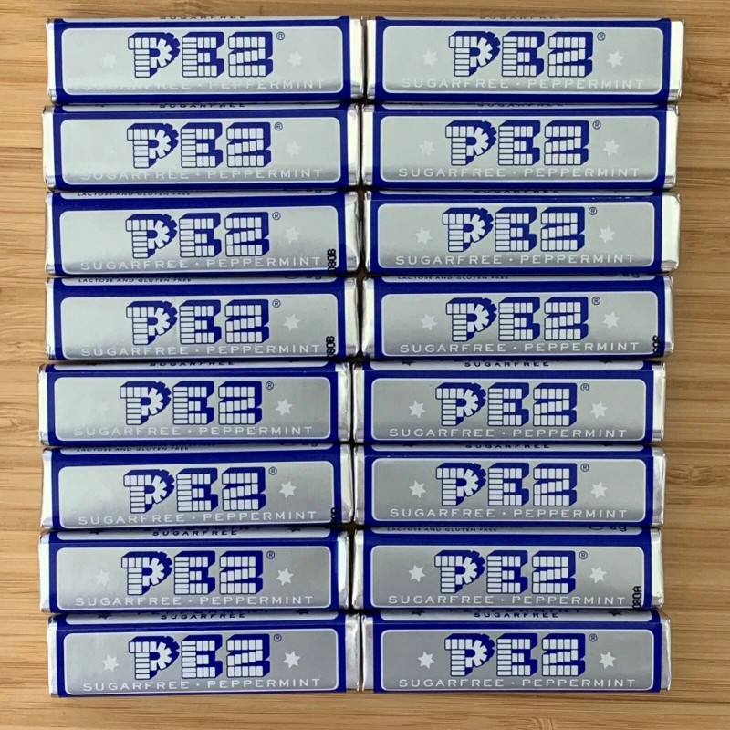 PEZ Candy 16 Packs of Fresh European Sugar Free Peppermint