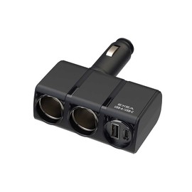 Seikou Sangyo EM-173 Car Accessories Power Socket EXEA USB Vertical Socket, Black