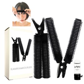 [Supervised by an active hairdresser & includes an explanation video and reference book] Kamikami Curler, Hand Winding Curler, Easy Bangs, Cut Bangs, Bangs, Curl, Bangs Clip, Magic Curler, Straight