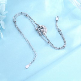 EErMamo Sloth Anklets 925 Sterling Silver Sloth Charm Women Ankle Bracelets Sloth Jewelry Gifts for Christmas Mothers Day Valentines Day