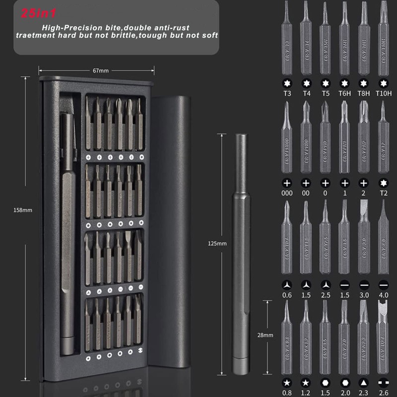 25 in 1 Premium Precision Screwdriver Set, Sturdy Small Screwdriver