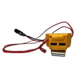 EarthWay Power Adapter for DeWalt Batteries, High Output 12VDC, User for Pumps, Motors, and Power Wheels with Clip for Mounting and On/Off Switch