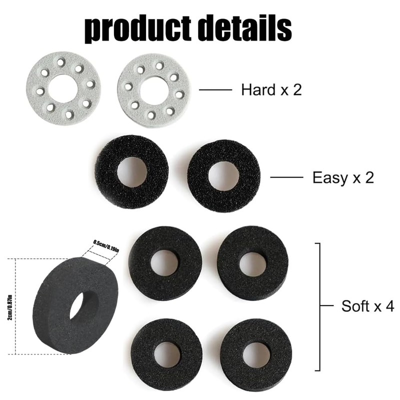 8 Pack Precision Aim Assist Rings,3 Resistance Levels Anti-Slip Thumbstick