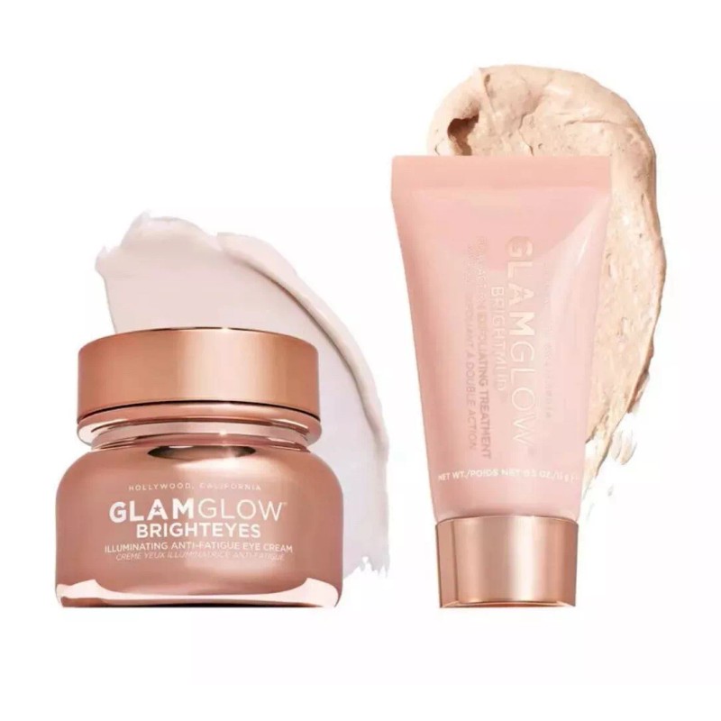 GLAMGLOW Brightmud Exfoliating Mask .5oz PLUS 2 Bright Eyes Eye