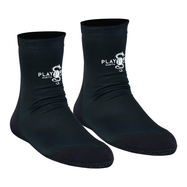 Playwell Martial Arts/MMA School Tatami Indoor Mat Grappling Foot Socks - Black/Black- NEW (Large)