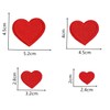 Zlettery 24pcs Red Heart Iron on Patches, Heart Embroidered Patches