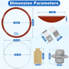 M9 MIK072 PM Kit Replacement for Midmark - Ritter M9/M9D/MIK072, Include Door & Dam Gasket & Gasket Ring, 2* MIS076 Door Springs, 2* MIF062 Filters & 1* MIF038 Filter (No Instructions)