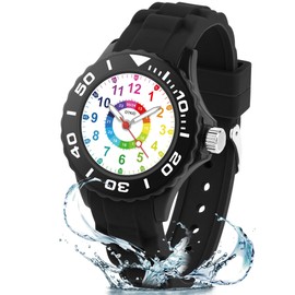 DTKID Children's Watch,Children's Watch,with Rotating Bezel,12/24 Hours Mode,4-15 Years Old