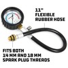 Powerbuilt Compression Tester, 14mm & 18mm Spark Plug Threads, Up