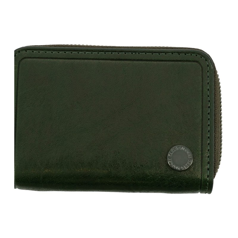 Takeokikuchi 730612 Men's Coin Purse, Round Zipper, Genuine Leather, Coin
