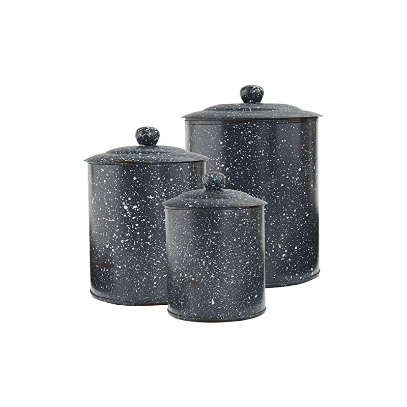 Park Designs Granite Enamelware Canisters Set Gray