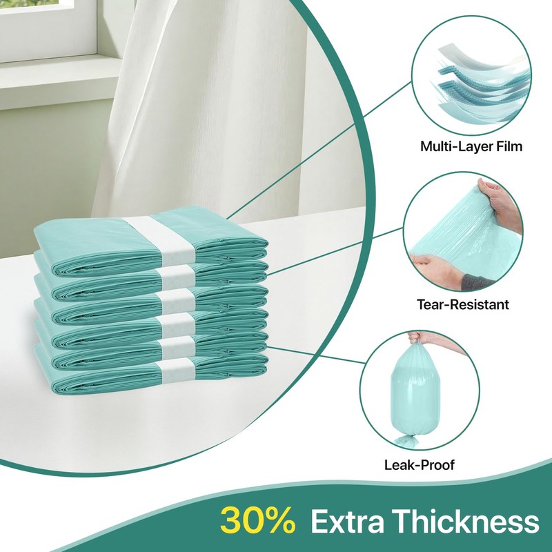 Diaper Pail Refills Compatible with DEKOR MINI, 30% Extra Thick,
