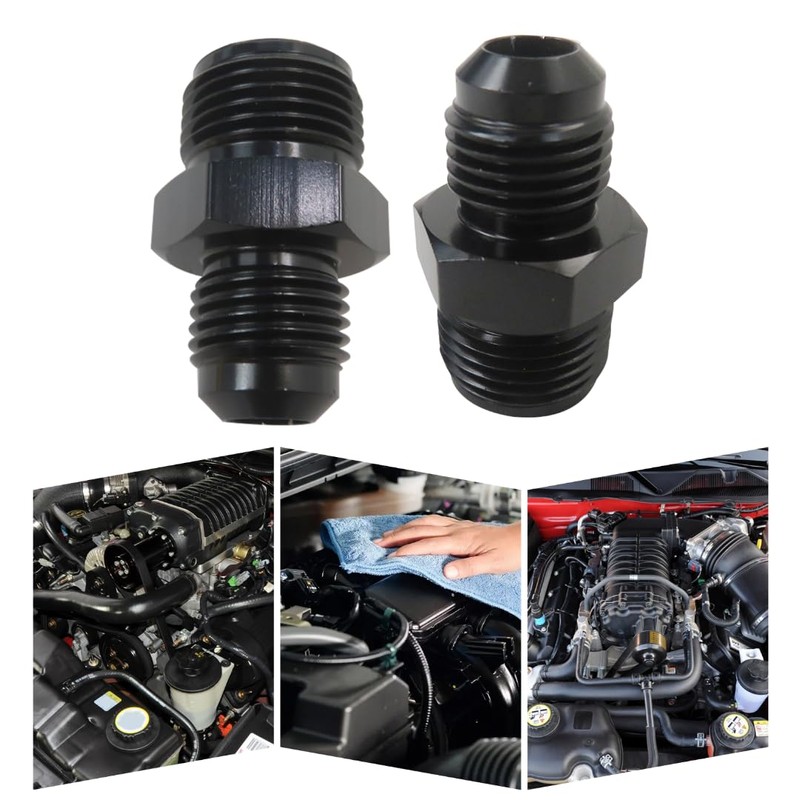 YKISON Upgraded 6AN Power Steering Fittings 5/8-18 and 11/16-18 Inverted
