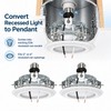 Recessed Light to Pendant Converter Kit, 2 Pack Adjustable Can