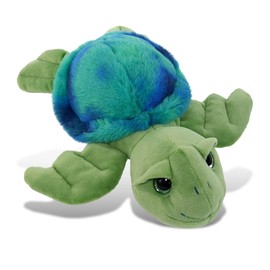 DolliBu Blue Tie-Dye Green Sea Turtle Super Soft Stuffed Animal, Cute Realistic Stuffed Animals for Girls, Boys, Adults Animal Gifts, Kids Nursery Decor for Newborn, Cuddly Soft Plush Toys - 10 Inches