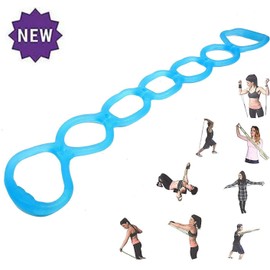 7 Ring Jelly Tube Chest Expander, Fitness Stretch Strap Resistance Exercise Band Chest Arm Expander Exerciser Portable, Yoga Pilates Boxing Core Muscle Training Tube Bands (Blue)