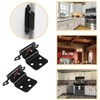 NOV FIRE 3/8"Inset Cabinet Hinge Black,8 Pack Self-Closing Hinge for