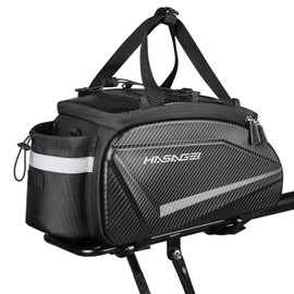 HASAGEI Bike Bag,Bicycle Bag,Bike Rack Bag,About 9L Big Capacity,Waterproof,Toolless Installation,Durable,With Portable Strap & Rain Cover Bike Trunk Storage Travel Bag Panniers