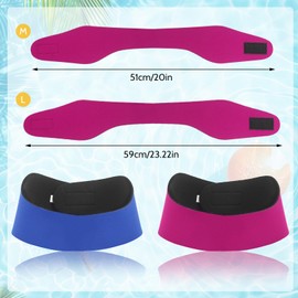 Swimming Headband to Hold Earplugs, Adjustable Swim Ear Band Waterproof, Swimming Earplugs Protection Cover Keep Water Out (Pink, M)