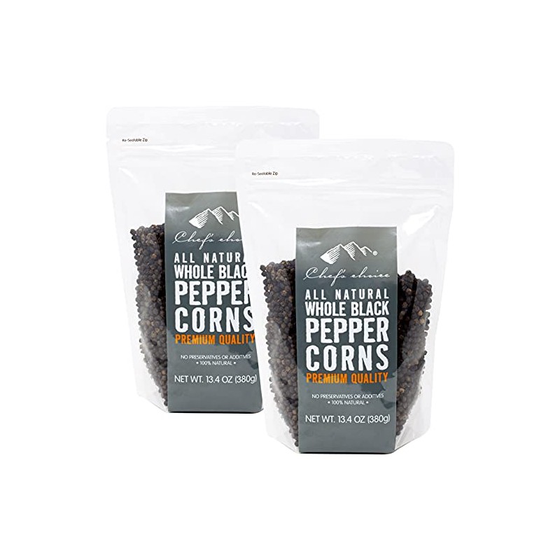 Chef's Choice Black Pepper Whole, Black Pepper Whole, 13.4 oz