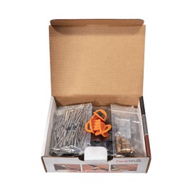 DeckWise (Black) Ipe Clip EXTREMEKD Hidden Deck Fasteners, 1/4" Spacing, Stainless Steel Black #8x2" Trim-Head Screws for 100 Sq. Ft. of KD Hardwood, Thermal or Composite Decks (175 ct. Kit)