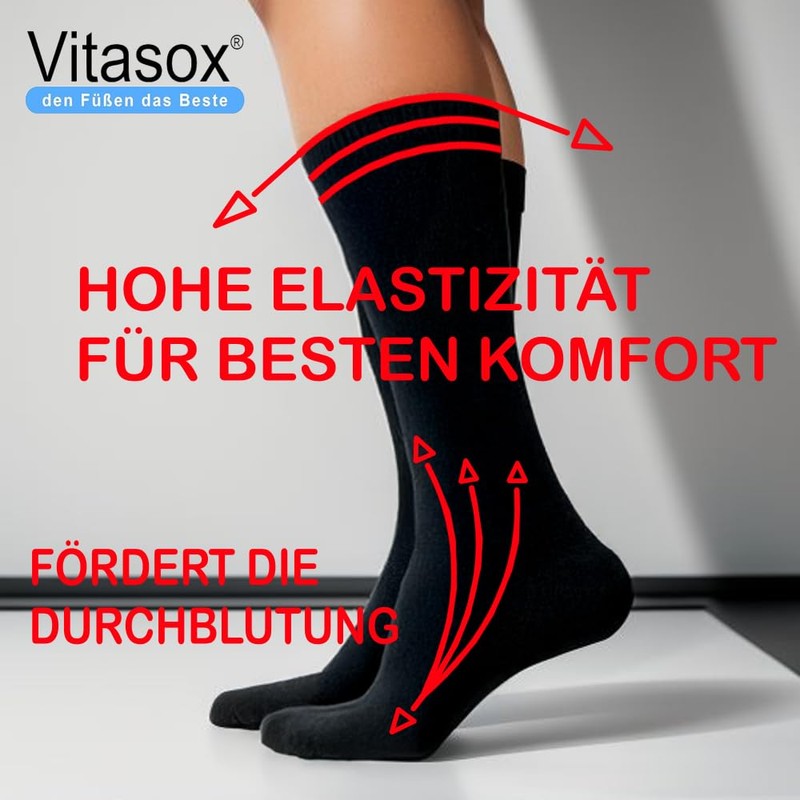 Vitasox Unisex Support Knee Socks Plain - 43/46