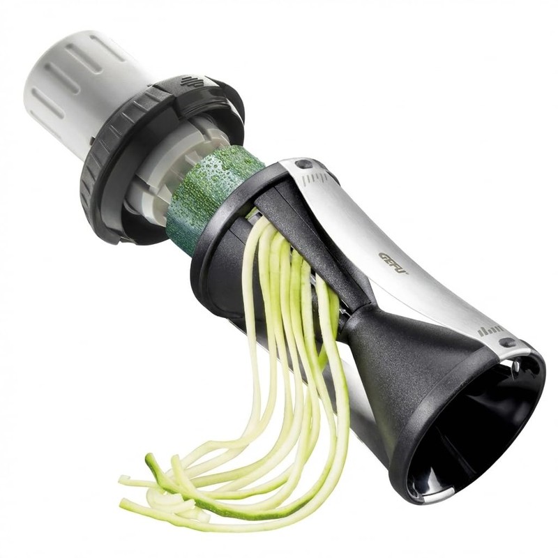 GEFU Spirelli 2.0 spiral cutter, spaghetti cutter with remover holder.,