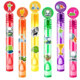 24PCS Golf Bubble Wands with 96PCS Stickers - Party Favor for Goodie Bags, Pinata Stuffers, Mini Bubble Bulk Birthday Supplies, Toys Gifts, Class Prizes for Toddlers, Boys & Girls