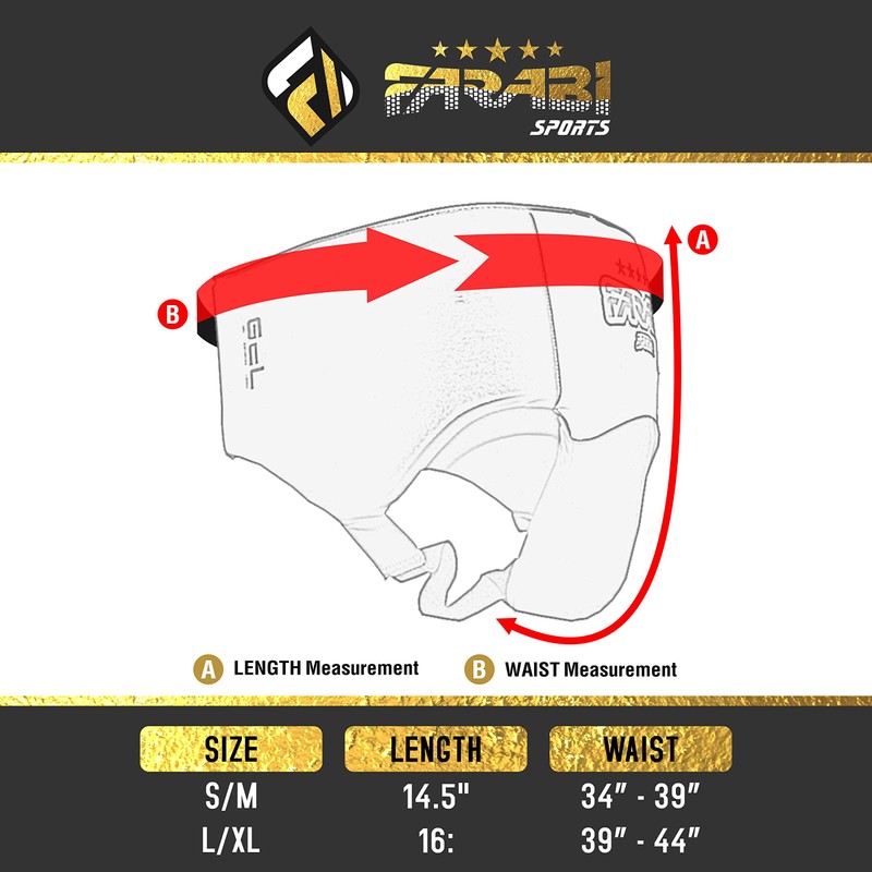 Farabi Sports Boxing Ingle Guard Protector Abdominal Pro Series Presentado