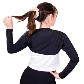 BODYRAISER Arm Cover, Cooling Sensation, UV Protection, Cool, [Bolero Type, Cool Touch Sensation, Women's, Black] Long Length, Sunburn Protection, UV Protection, Sweat Absorbent, Quick Drying, Men's, Unisex, One Size Fits Most, Sports, Driving, Games, PC