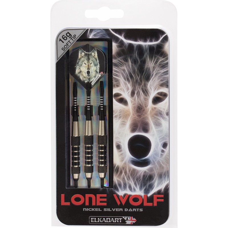 Elkadart Lone Wolf Soft Tip Darts with Storage/Travel Case, 16