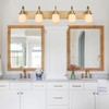 Yaohong 5-Light Bathroom Light Fixtures, Gold Bathroom Vanity Lights with