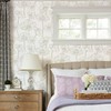 Peel and Stick Wallpaper Beige and White Floral Wallpaper 17.3inx118.1in