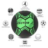 Vector X Street Soccer Football (Green,Black/Size-5) | Material- Moulded rubber