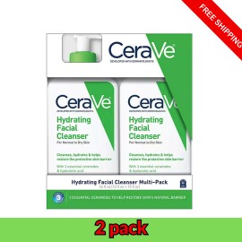 cerave hydrating facial cleanser 12 oz 2 pack normal to dry skin face wash